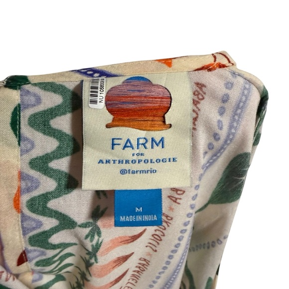 Anthropologie FARM Rio V-Neck Kaftan Maxi Cut-Out Dress Medium - Picture 15 of 16